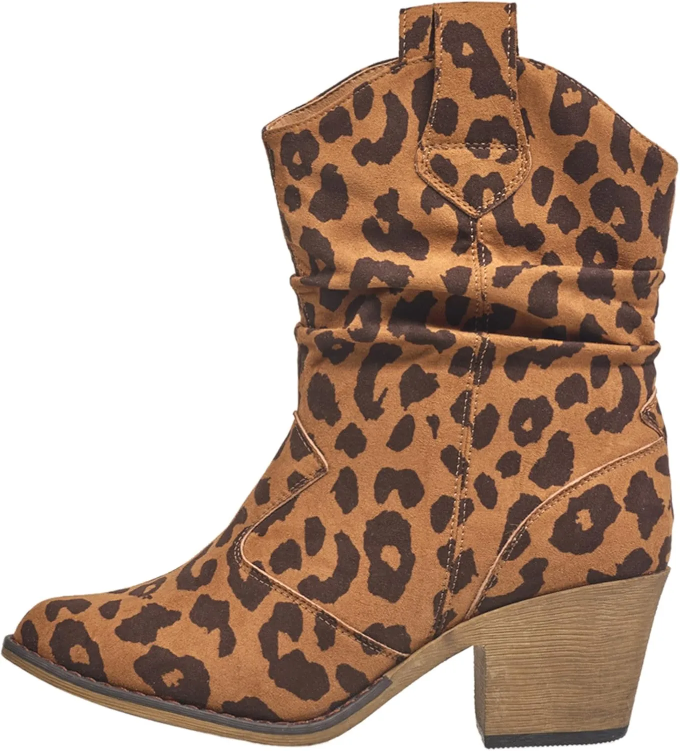 Charles Albert Women's Modern Western Cowboy Distressed Boot with Pull-Up Tabs