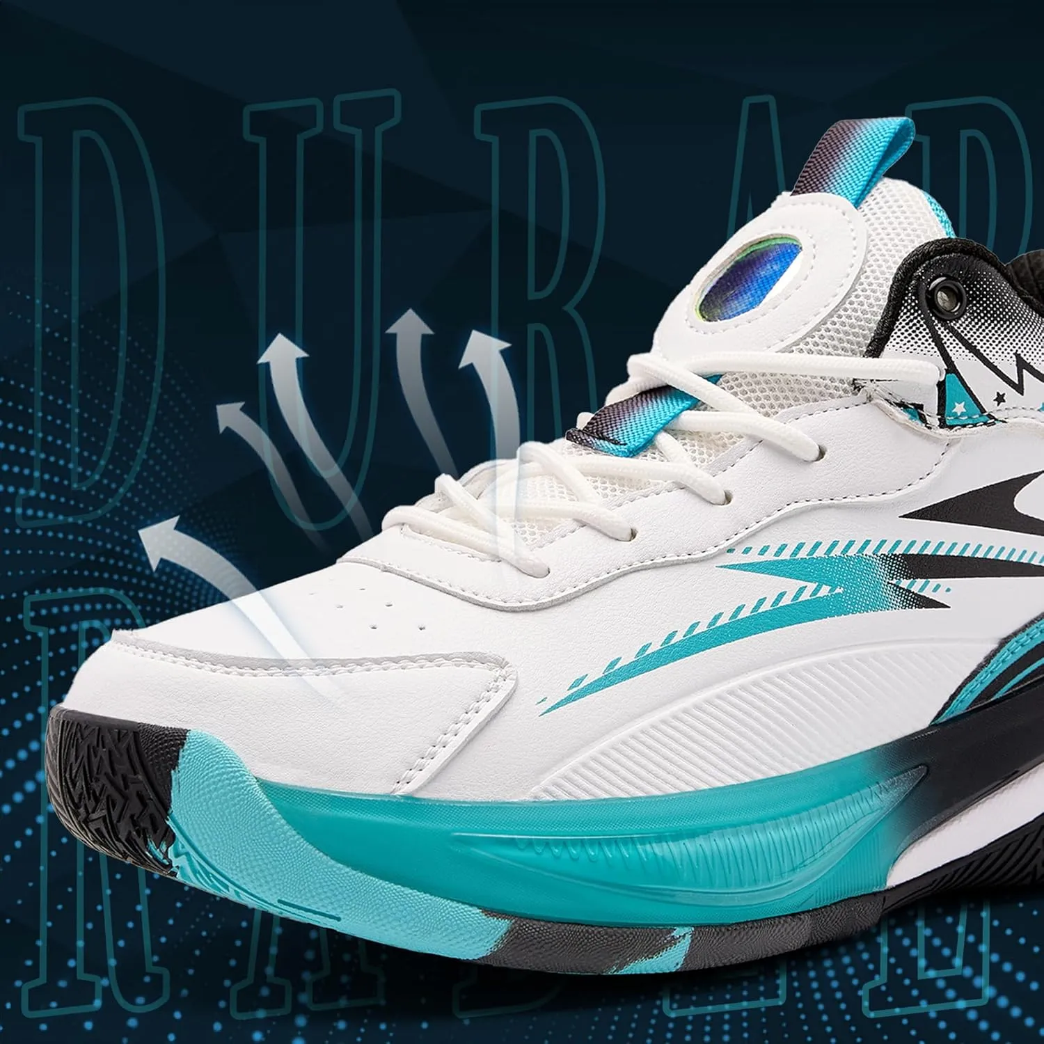 CJSPORX Men's Basketball Shoes Breathable Non-Slip Sneakers Fashionable Sports