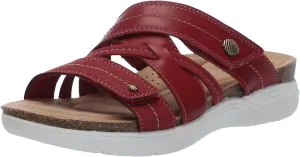 Clarks Womens April Willow Faux Leather Strappy Slide Sandals
