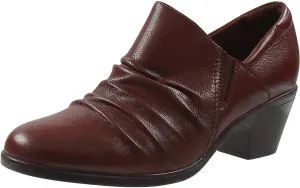 Clarks Womens Emily2 Cove Leather Round Toe Shooties