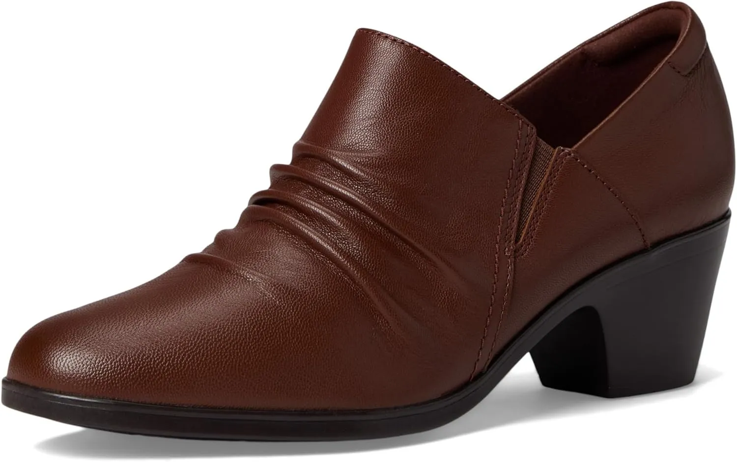 Clarks Womens Emily2 Cove Leather Round Toe Shooties