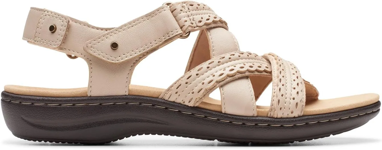 Clarks Womens Laurieann Rena Leather Casual Strappy Sandals