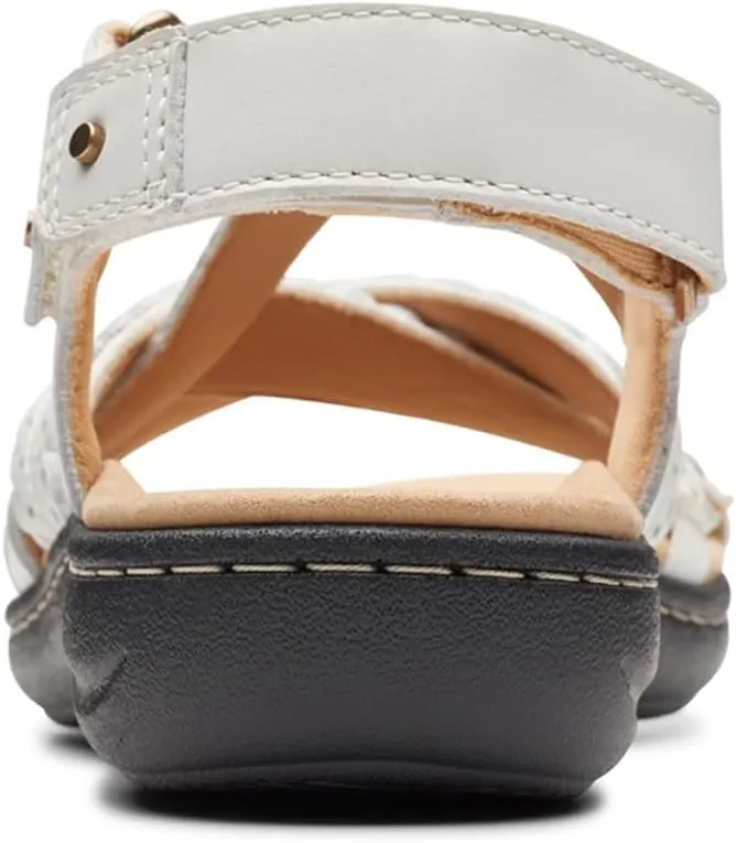 Clarks Womens Laurieann Rena Leather Criss-Cross Slingback Sandals