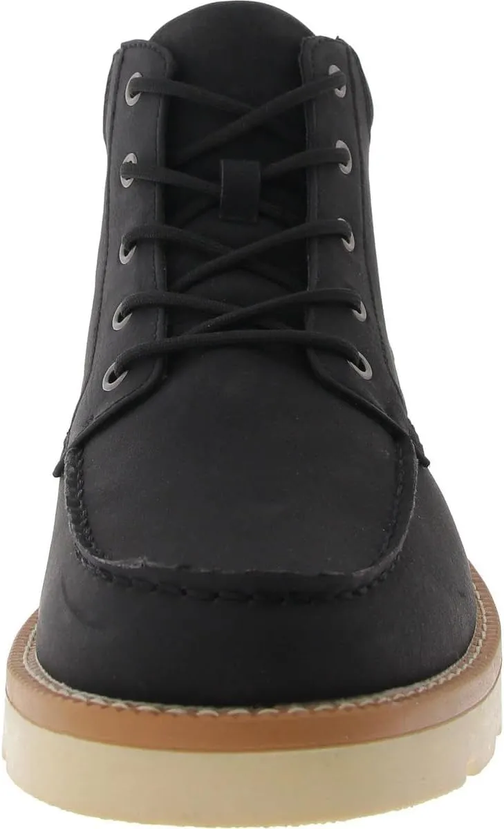 Club Room Mens Clifton Faux Leather Moccasin Toe Chukka Boots