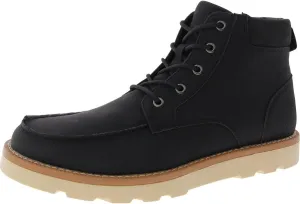 Club Room Mens Clifton Faux Leather Moccasin Toe Chukka Boots