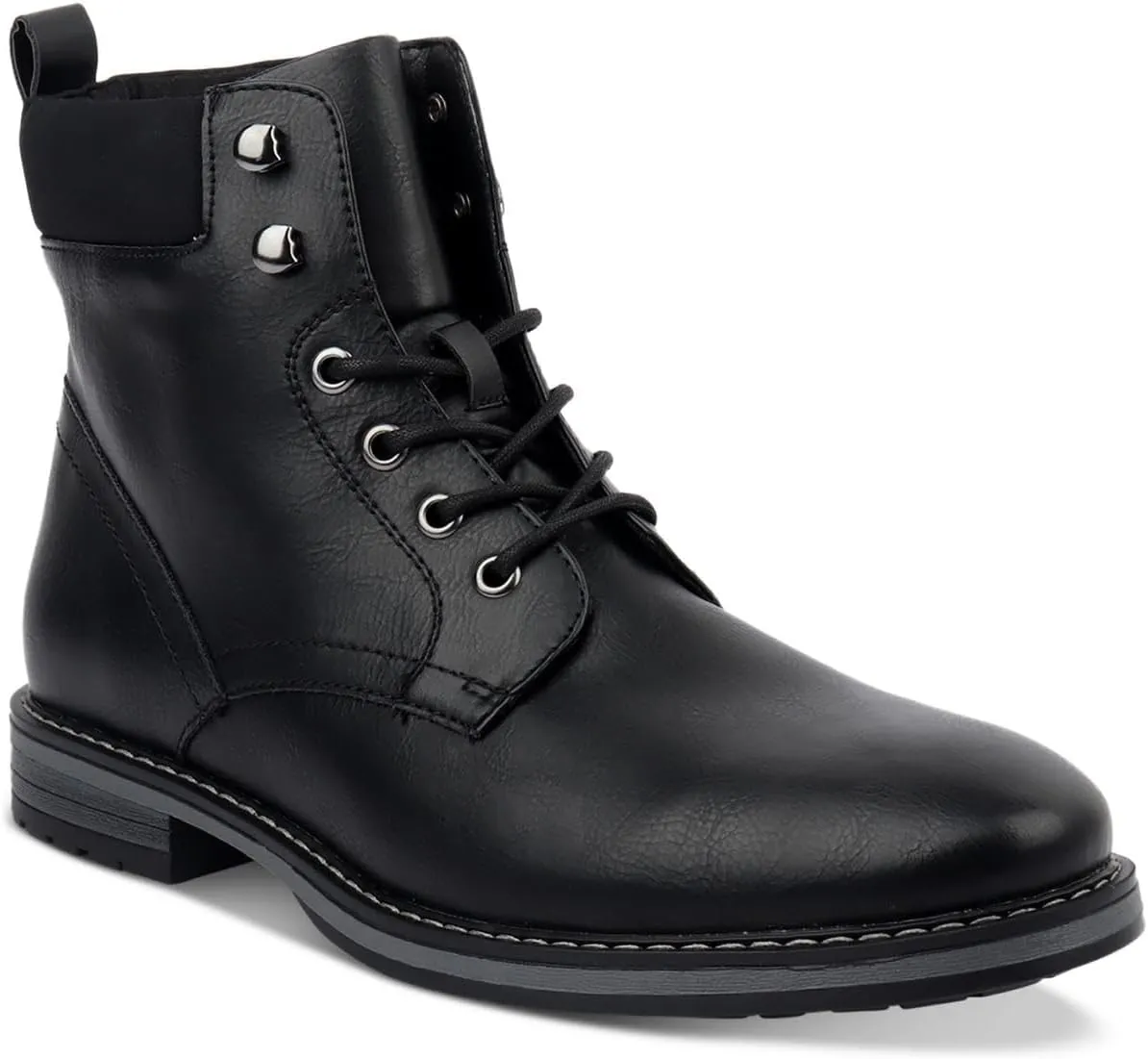 Club Room Mens Westin Faux Leather Lace-Up Ankle Boots