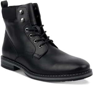 Club Room Mens Westin Faux Leather Lace-Up Ankle Boots