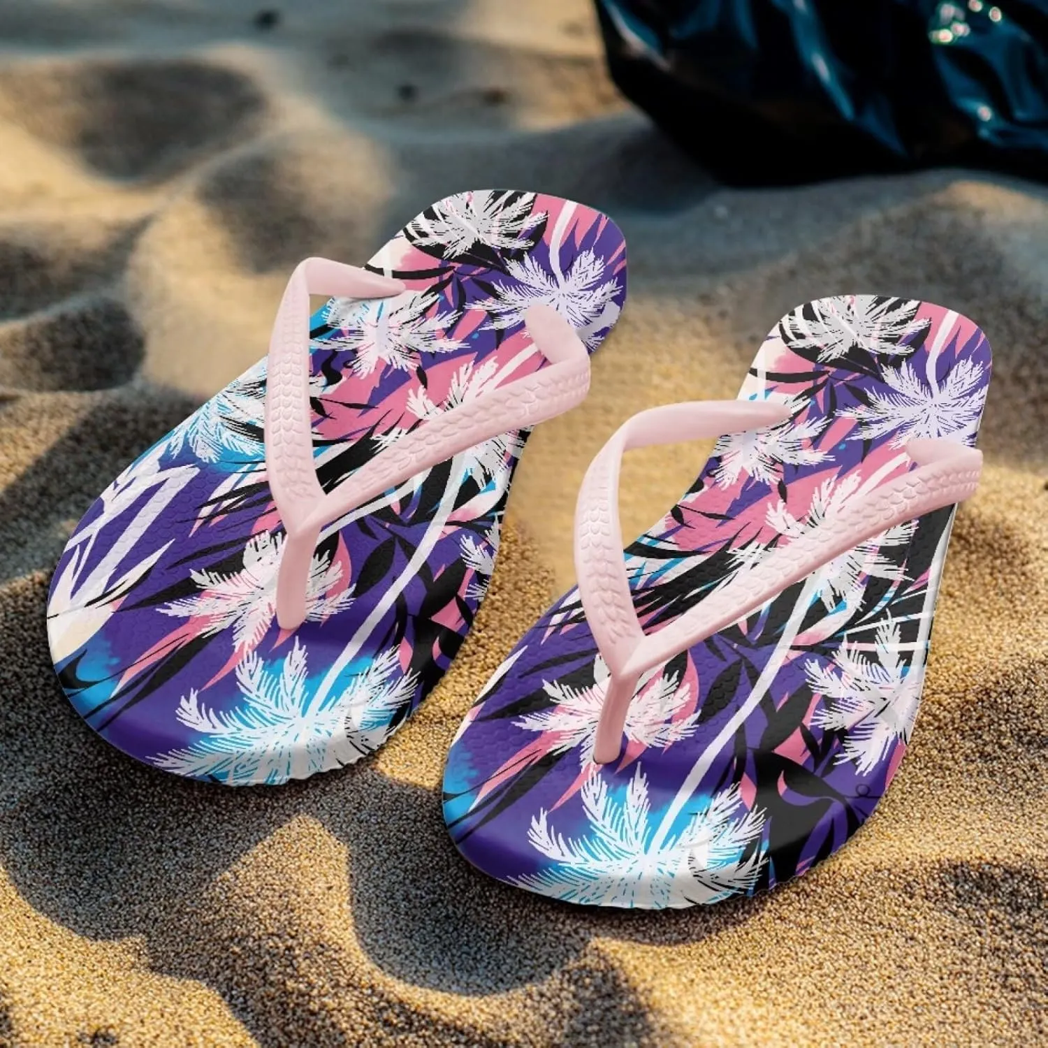 Coloranimal Flip Flops for Women Sandals Women Summer Beach Sandals Non Slip Shower Slippers Y Sandals Comfort Flip-Flops Slippers Thong Sandals