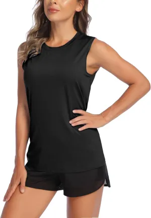 COOrun Women's Sleeveless Athletic Shirts Lightweight Sports Shirt Quick Dry Yoga Tank Tops Muscle Tank