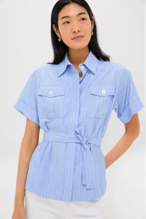 Cornflower Blue Stripe Ava Jacket