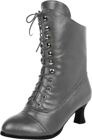 Cowboy Boots for Women, Womens Vintage Renaissance Boots Victorian Mid Calf Boots Costume Lace Up High Heels