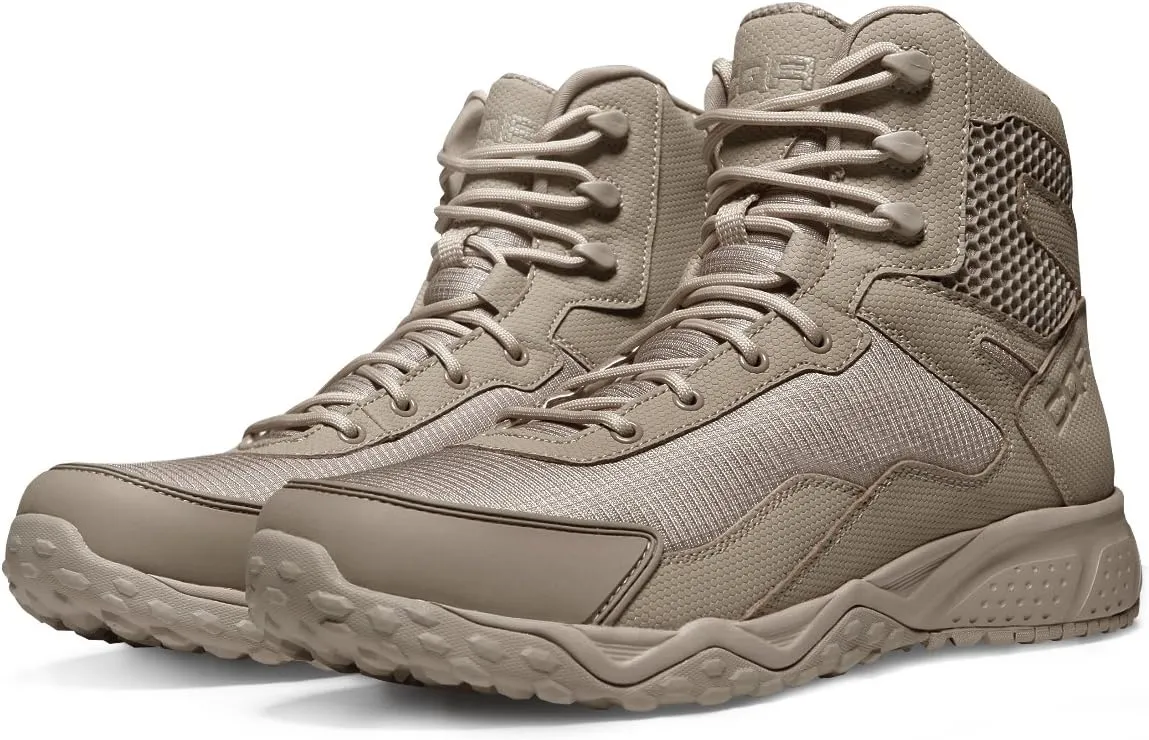 CQR Men's Military Tactical Boots, Lightweight 6 Inches Hiking Combat Boot Durable Breathable Outdoor Work Motorcycle Footwear