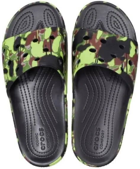 Crocs Unisex-Adult Classic Spray Camo Slide Sandal