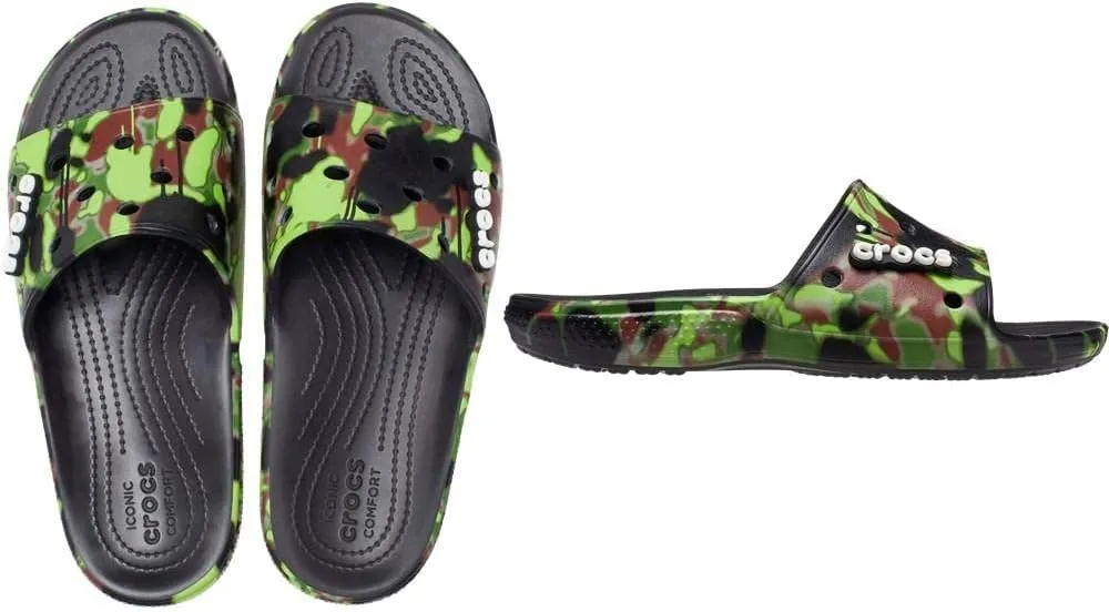 Crocs Unisex-Adult Classic Spray Camo Slide Sandal