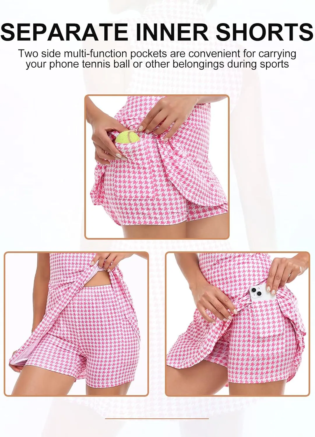 Cucuchy Style Womens Polo Tennis Golf Dresses with Shorts Sleeveless Zip Up Athletic Dress