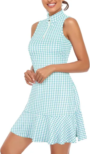 Cucuchy Womens Golf Tennis Dress Sleeveless Athletic Sports Workout Dresses