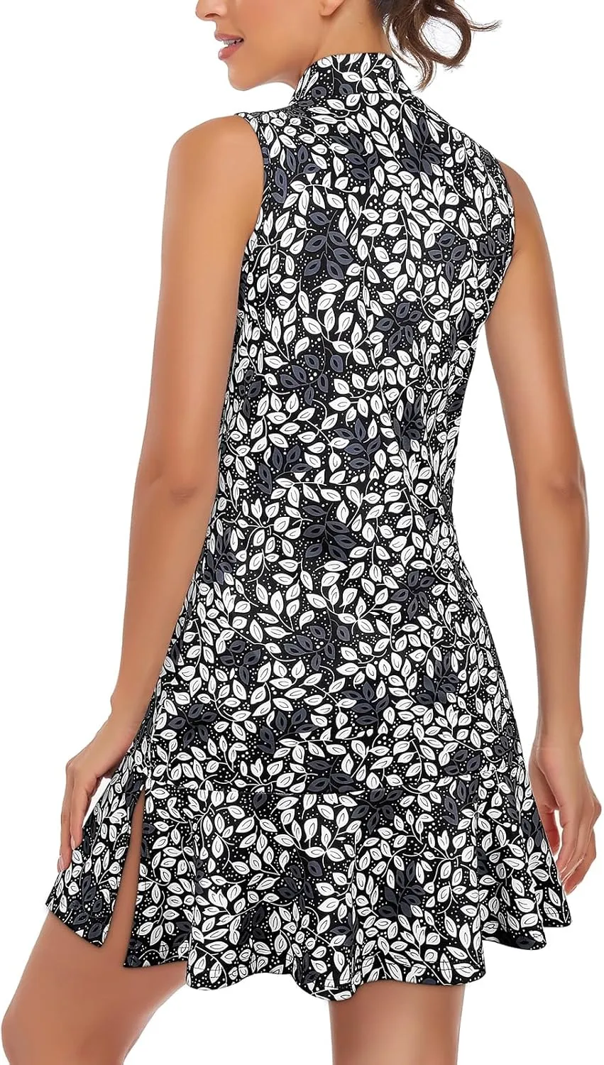 Cucuchy Womens Golf Tennis Dress Sleeveless Athletic Sports Workout Dresses