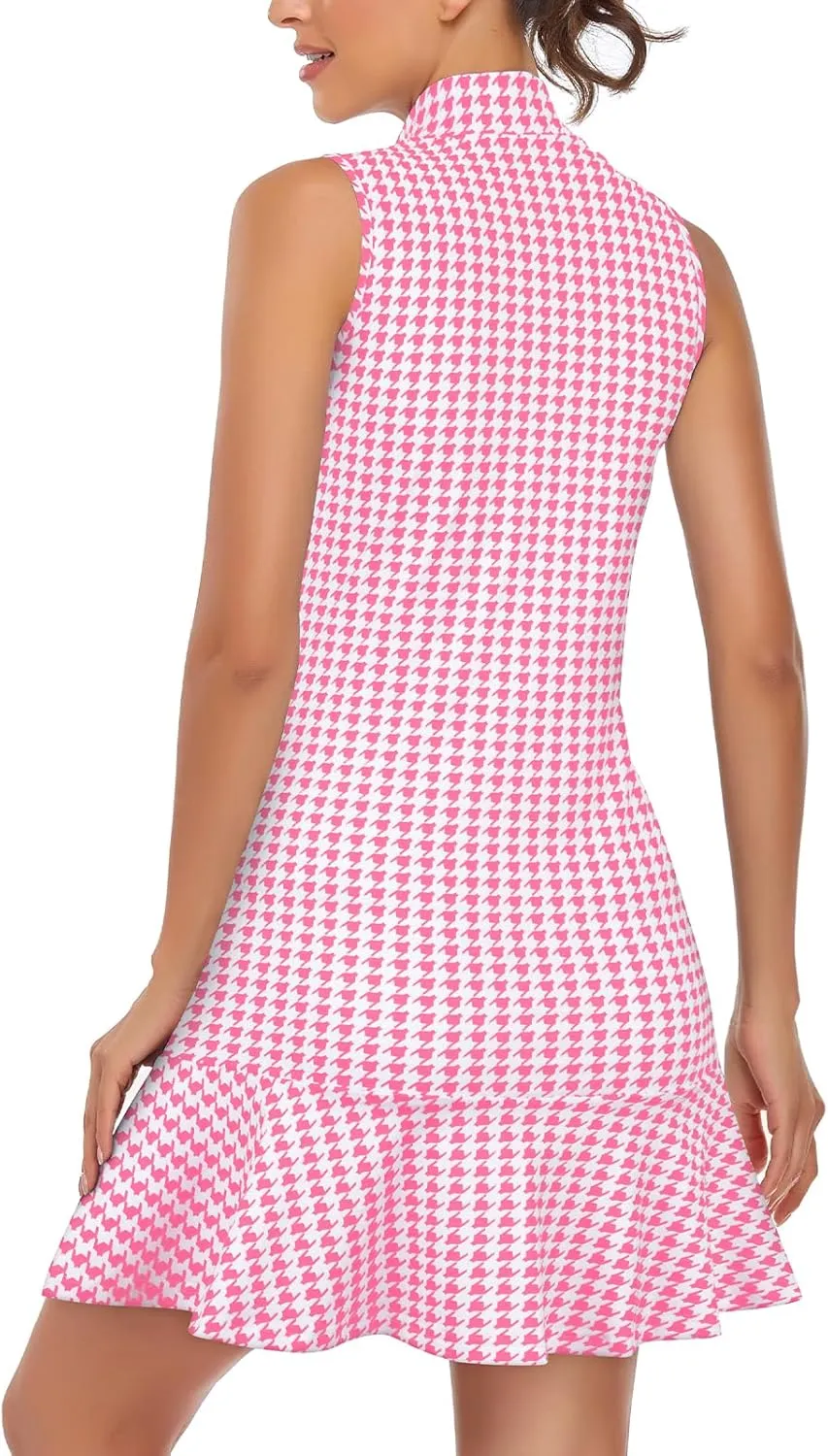 Cucuchy Womens Golf Tennis Dress Sleeveless Athletic Sports Workout Dresses