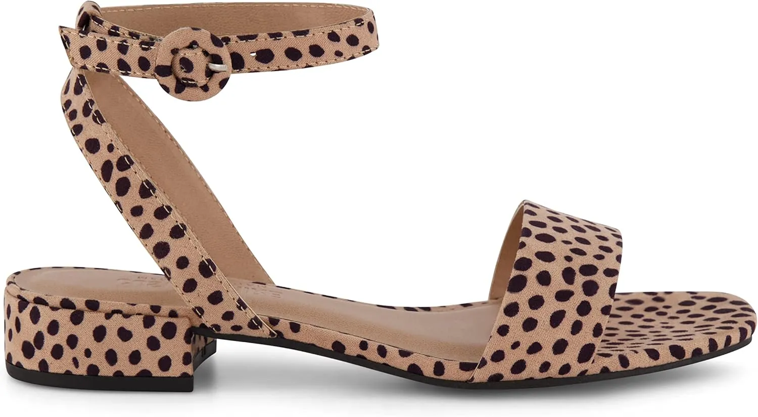 CUSHIONAIRE Women's Nobu one band low block heel sandal  Wide Widths Available
