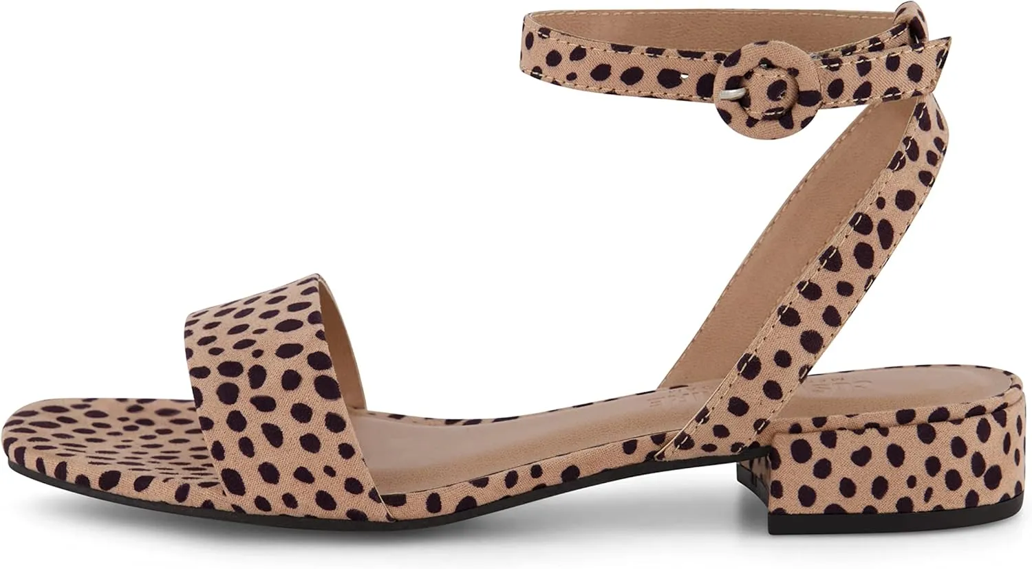 CUSHIONAIRE Women's Nobu one band low block heel sandal  Wide Widths Available