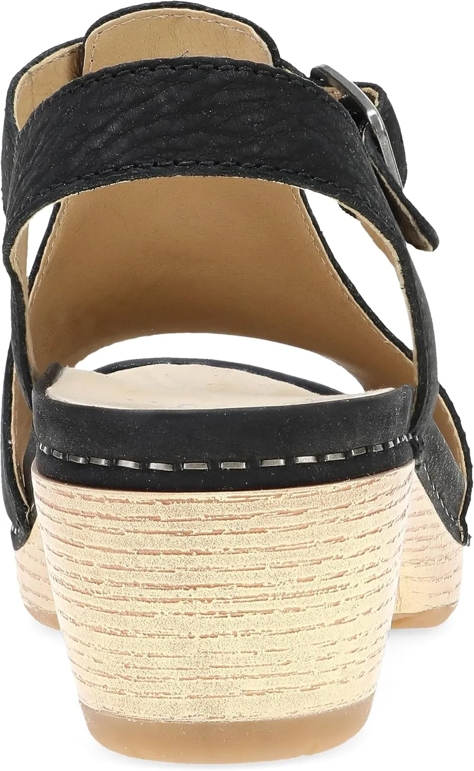 Dansko Laverne Peep-Toe Sandals for Women – T-Strap Design with Stain Resistant Nubuck Leathers