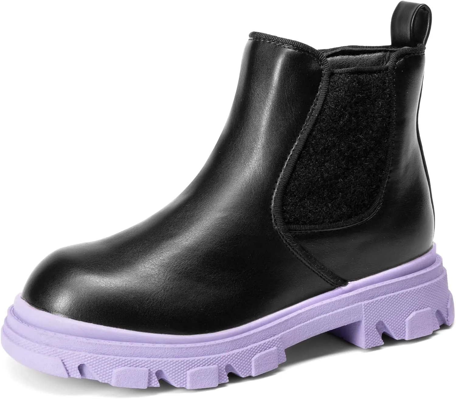 DREAM PAIRS Girls Chelsea Boots Side Zipper Lug Sole Ankle Booties Toddler/Little Kid/Big Kid