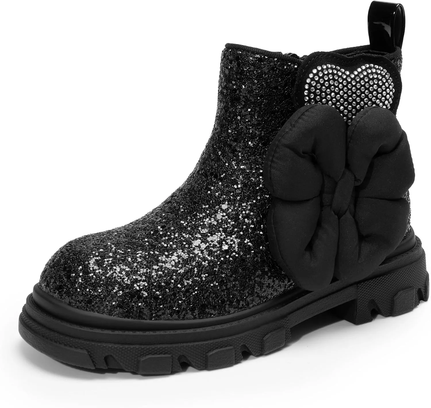 DREAM PAIRS Girls Chelsea Boots Side Zipper Lug Sole Ankle Booties Toddler/Little Kid/Big Kid