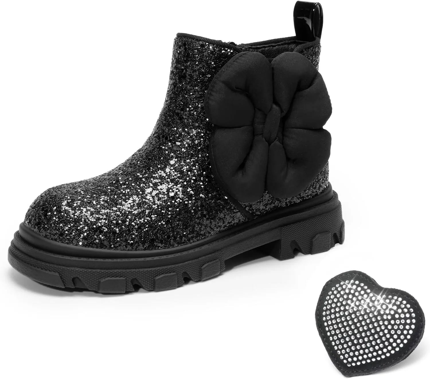 DREAM PAIRS Girls Chelsea Boots Side Zipper Lug Sole Ankle Booties Toddler/Little Kid/Big Kid
