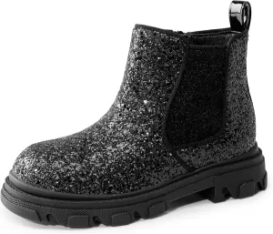 DREAM PAIRS Girls Chelsea Boots Side Zipper Lug Sole Ankle Booties Toddler/Little Kid/Big Kid