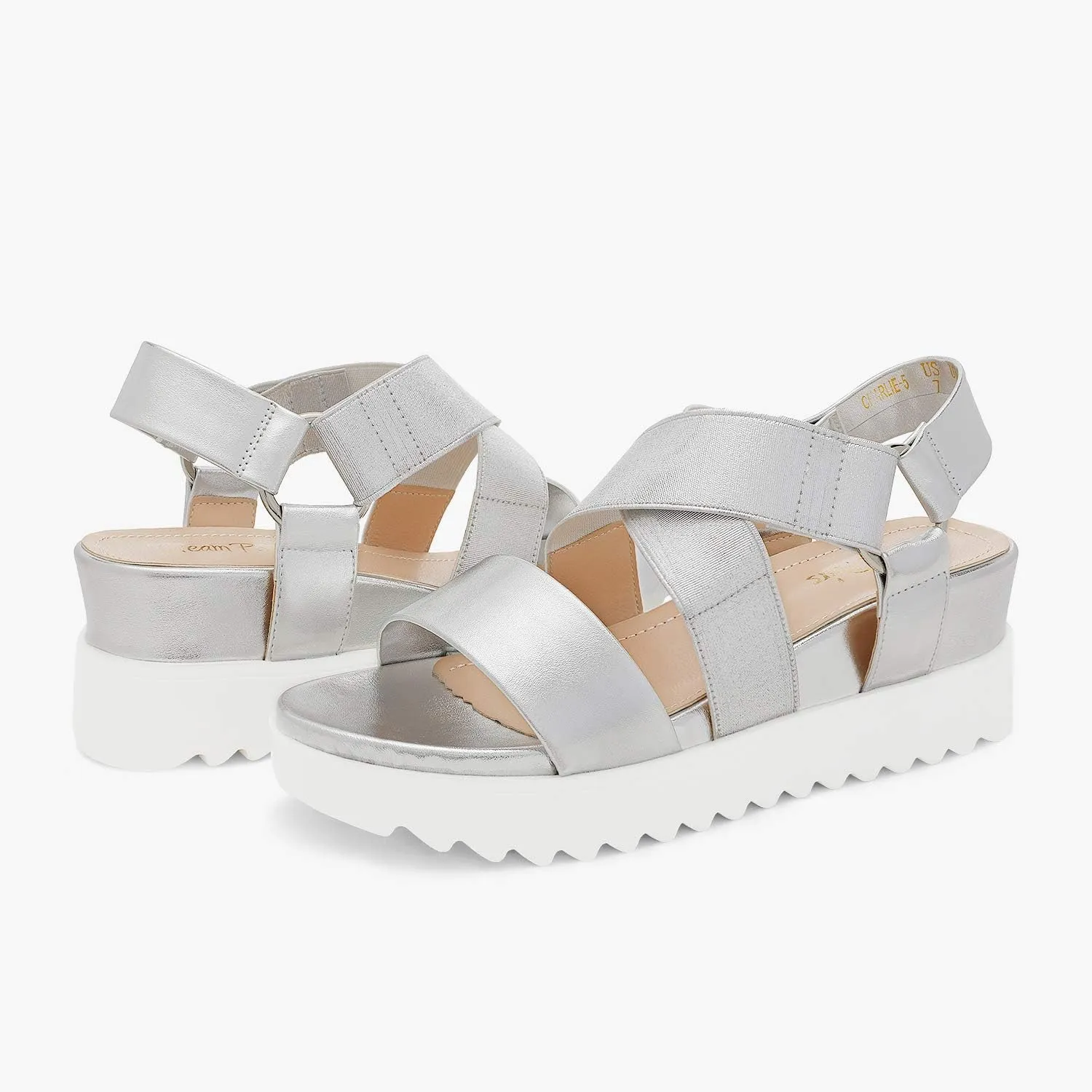 DREAM PAIRS Women’s Open Toe Ankle Strap Platform Wedge Sandals