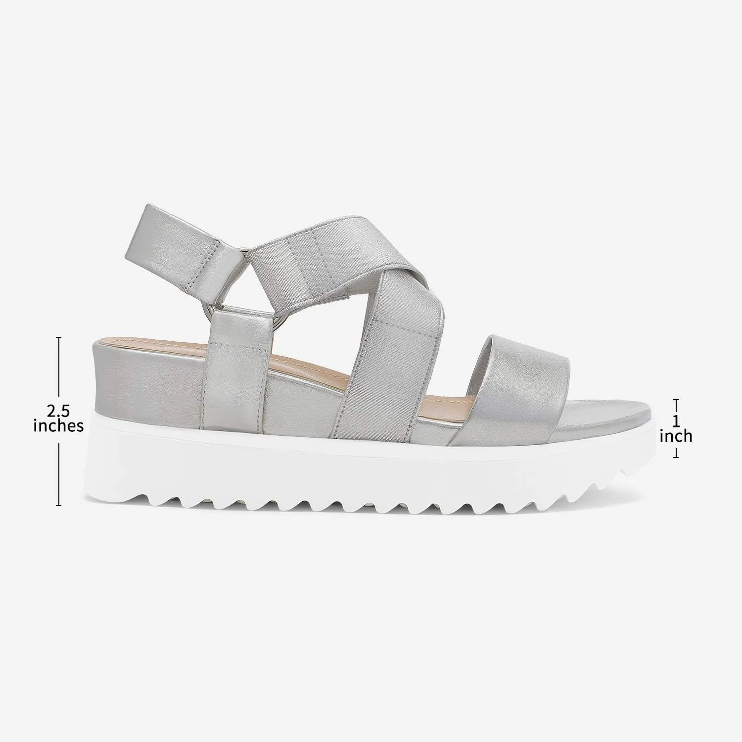 DREAM PAIRS Women’s Open Toe Ankle Strap Platform Wedge Sandals