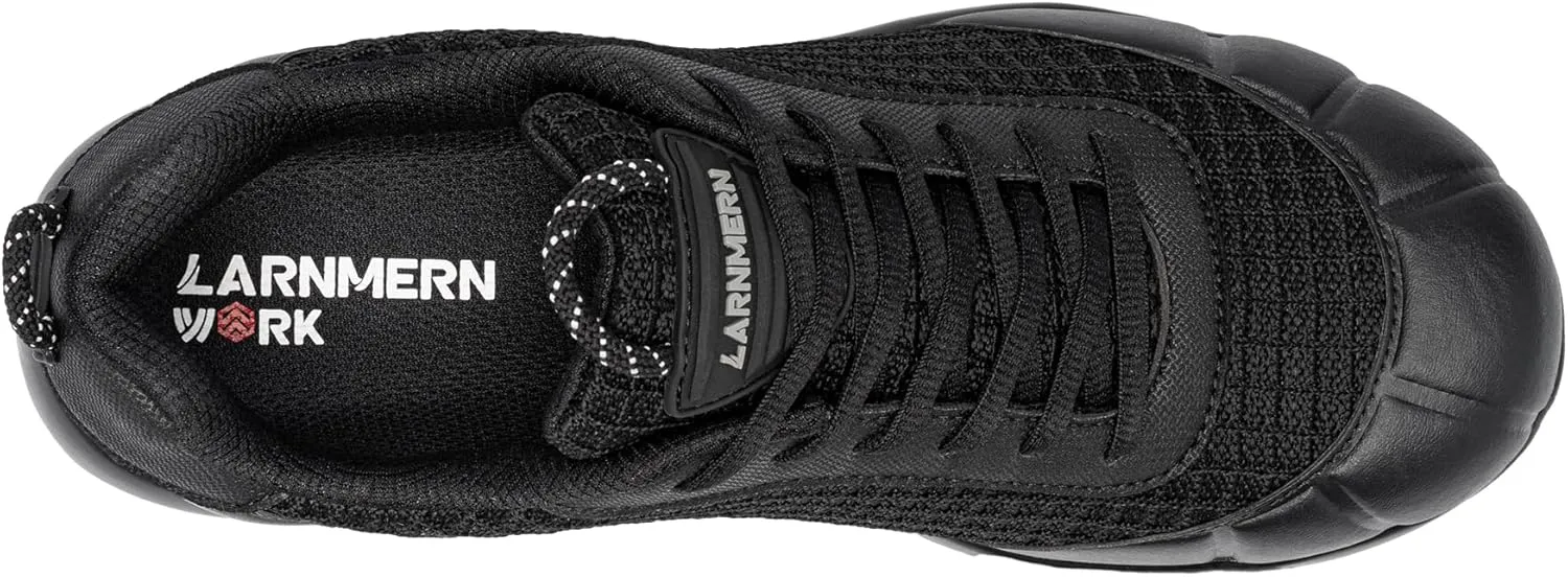 DYKHMILY Steel Toe Shoes for Men Air Cushion Safety Shoe Pull On Comfortable Work Breathable Lightweight Tennis Sneakers