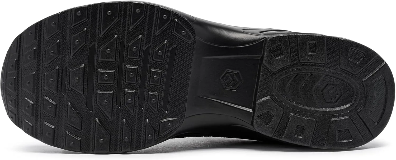 DYKHMILY Steel Toe Shoes for Men Air Cushion Safety Shoe Pull On Comfortable Work Breathable Lightweight Tennis Sneakers