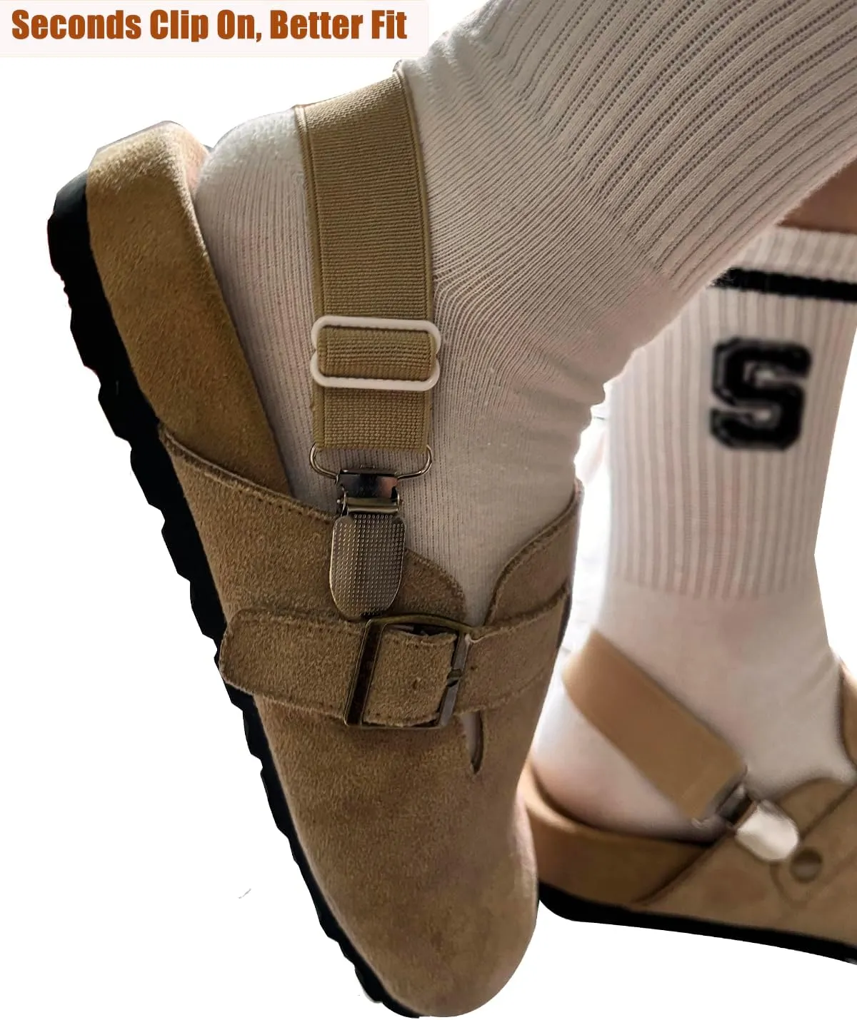 Elastic Shoe Straps for Birkenstock Clogs Men and Women Anti-Loose Band for Boston Footbed Cork Clog Potato Shoes