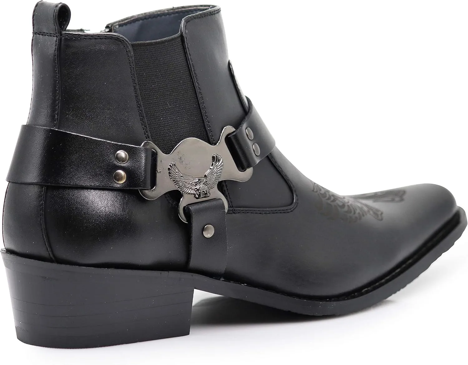 Enzo Romeo WT10 Men's Western Cowboy Motorcycle Ankle Boots