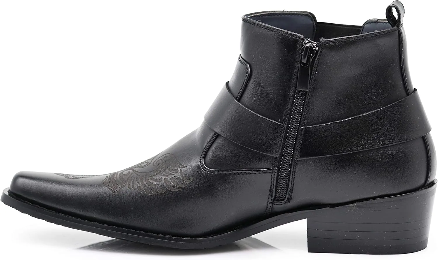 Enzo Romeo WT10 Men's Western Cowboy Motorcycle Ankle Boots