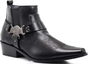 Enzo Romeo WT10 Men's Western Cowboy Motorcycle Ankle Boots