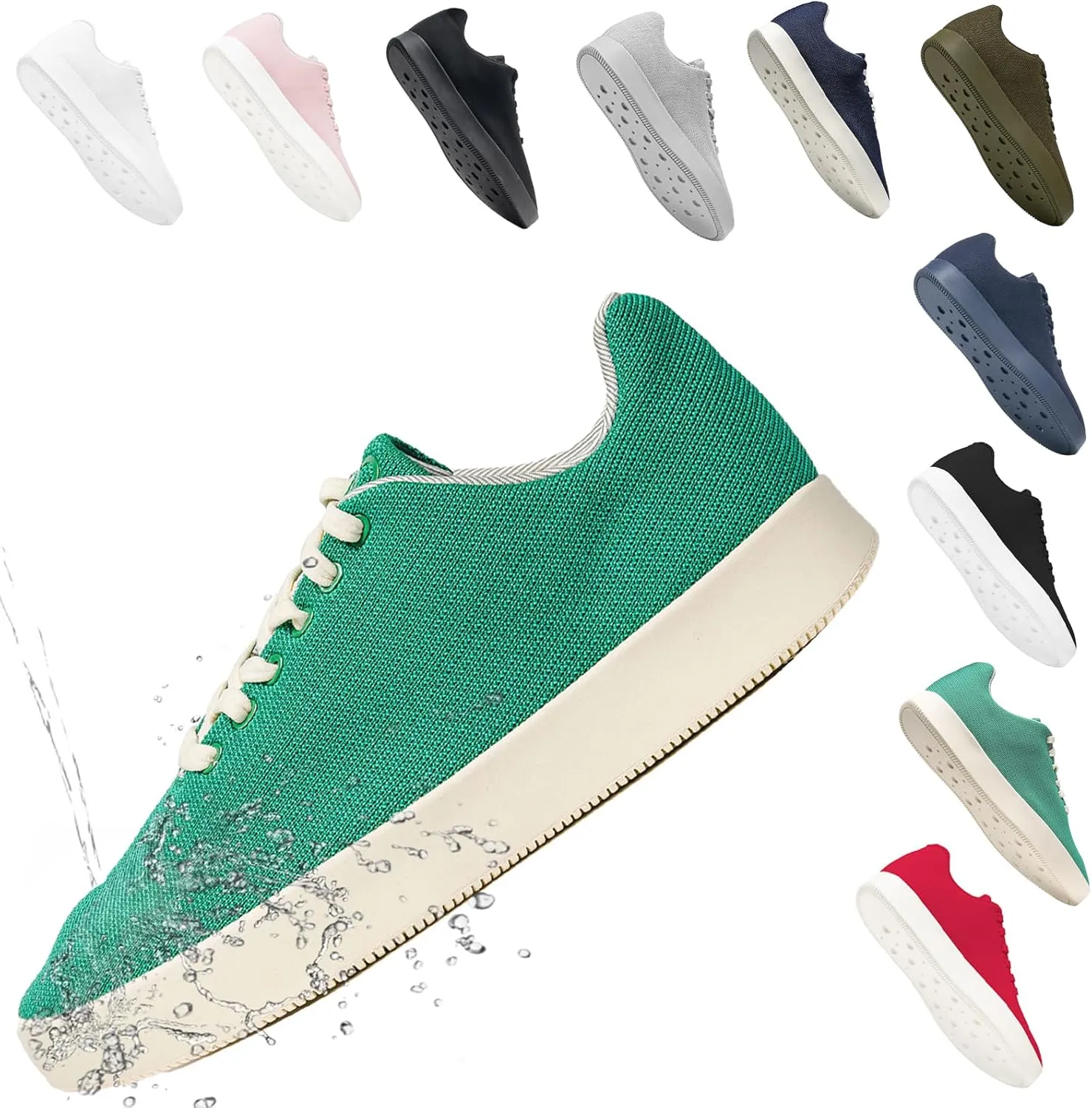 Fashion Sneakers,Lightweight Breathable Slip on Loafers,Training Shoes for Men Women, Comfortable Lace-up Unisex Mesh Flats Shoes, Casual Waterproof Walking Shoes, Low Top Shoes for Travel
