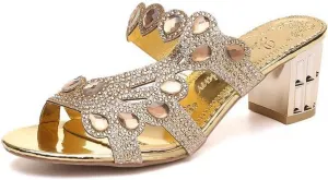 Fashion Women's Sandals Chunky Heel Hollow Casual High Heel Sandals
