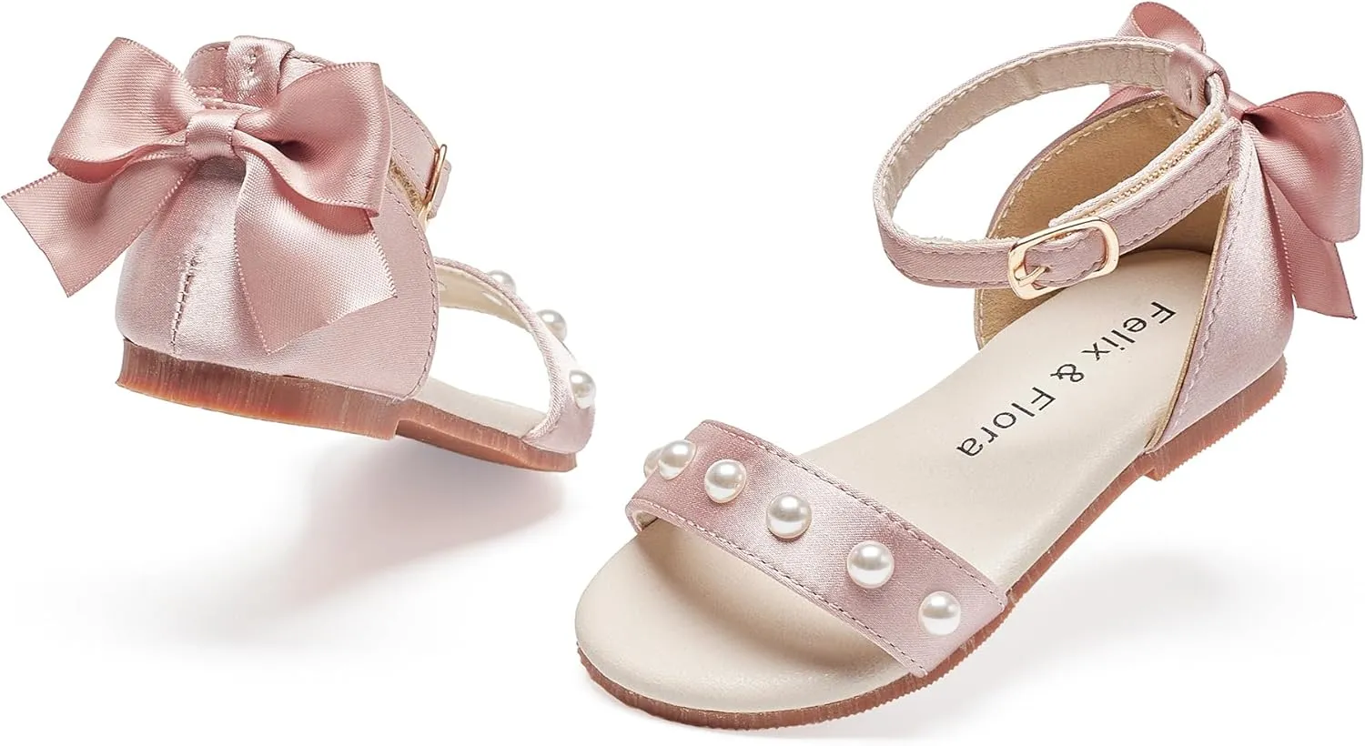 Felix & Flora Toddler Girl Sandals Open Toe Summer Flower Girl Dress Shoes