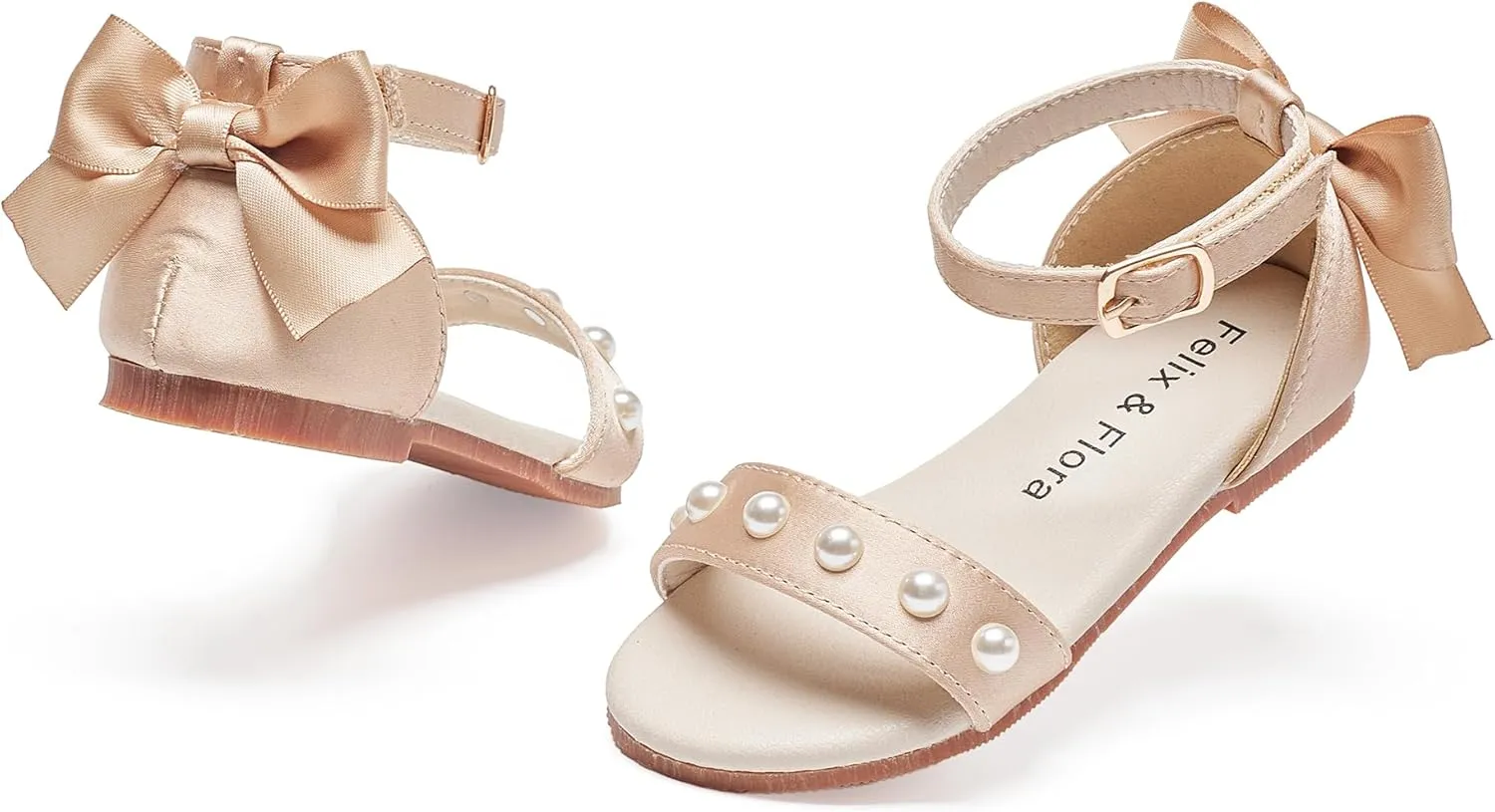 Felix & Flora Toddler Girl Sandals Open Toe Summer Flower Girl Dress Shoes