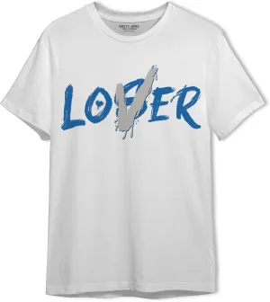 Generic Loser Lover T-Shirt to Match 4s Military Blue - Sneaker Matching Shirt, Unisex Tee Match Sneakers, Urban Streetwear Clothing, Sneaker Graphic Tees Design Printed, White/Black