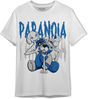 Generic Paranoia BER T-Shirt to Match 4s Military Blue - Sneaker Matching Shirt, Unisex Tee Match Sneakers, Urban Streetwear Clothing, Sneaker Graphic Tees Design Printed, White/Black