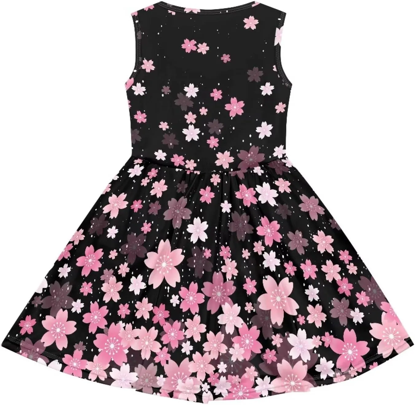 Girls Summer Dress with Pockets Casual Sleeveless Midi Dress for 4-14 Years