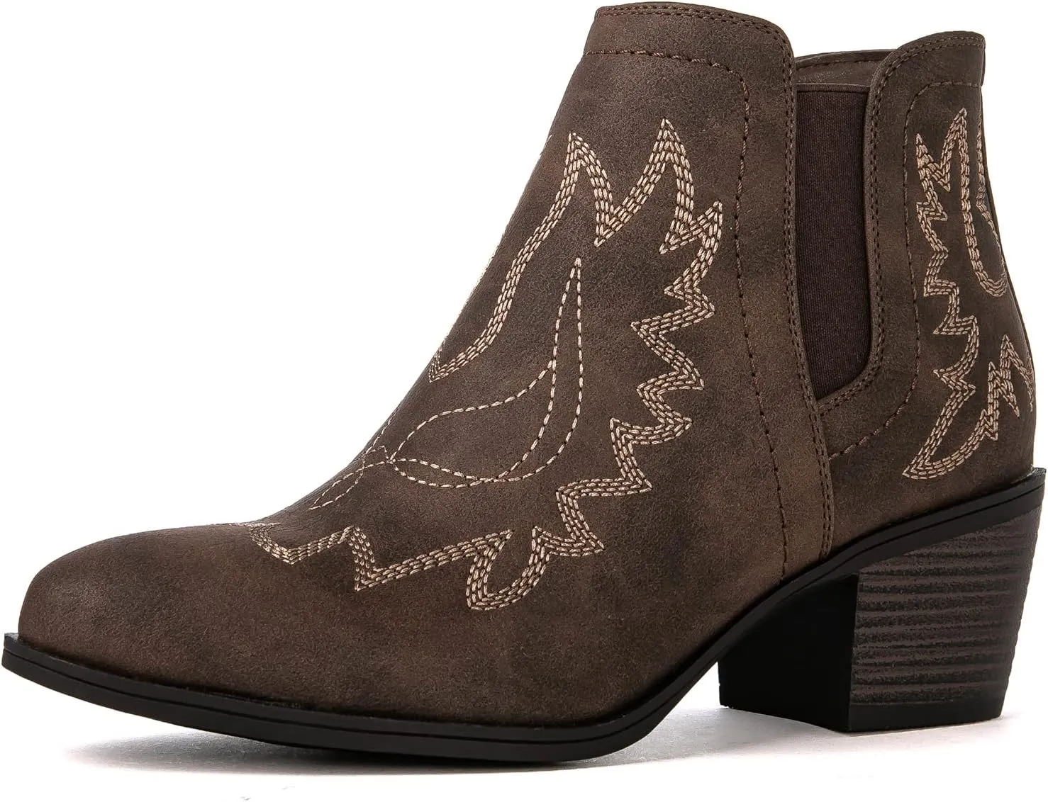 GLOBALWIN Women's Pull On Ankle Boots The Western Cowboy Cowgirl Boots