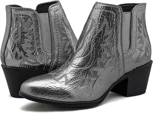 GLOBALWIN Women's Pull On Ankle Boots The Western Cowboy Cowgirl Boots