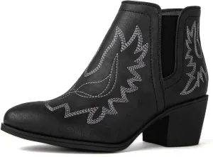 GLOBALWIN Women's Pull On Ankle Boots The Western Cowboy Cowgirl Boots