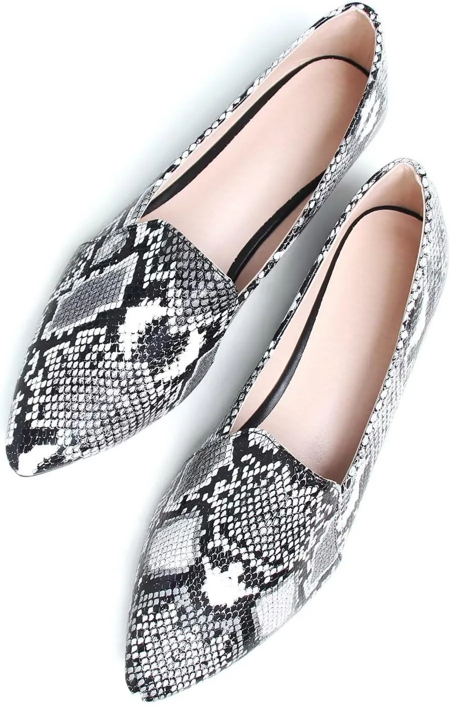 Hee grand Classic Solid Pointed Toe Ballet Flats for Women Lightweight Slip-On Loafers Comfort Walking Flats Suede Dressy Shoes