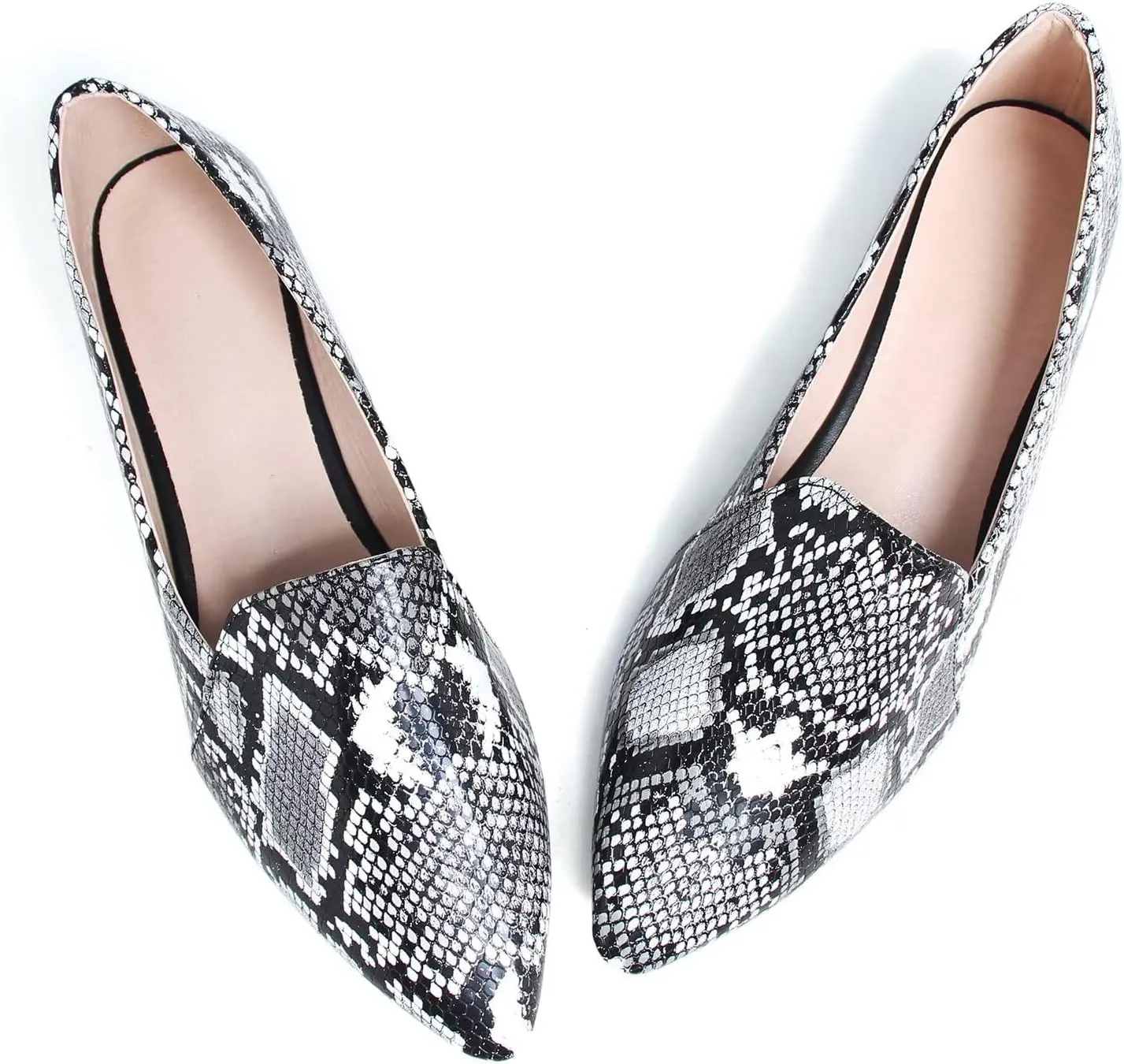 Hee grand Classic Solid Pointed Toe Ballet Flats for Women Lightweight Slip-On Loafers Comfort Walking Flats Suede Dressy Shoes