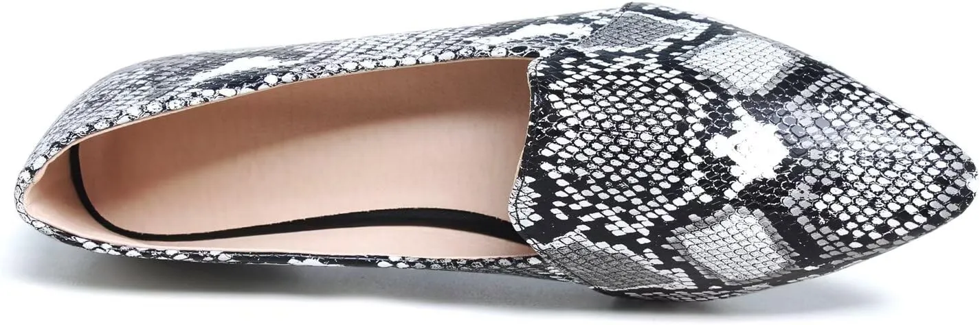 Hee grand Classic Solid Pointed Toe Ballet Flats for Women Lightweight Slip-On Loafers Comfort Walking Flats Suede Dressy Shoes